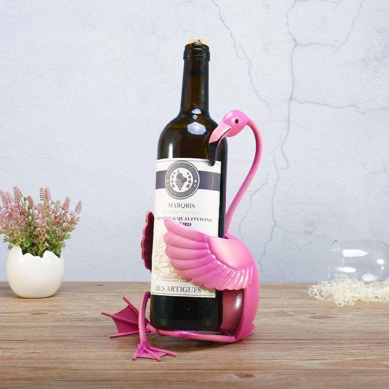 WineFlare Einzigartiger Flamingo Weinständer mit dekorativen Details