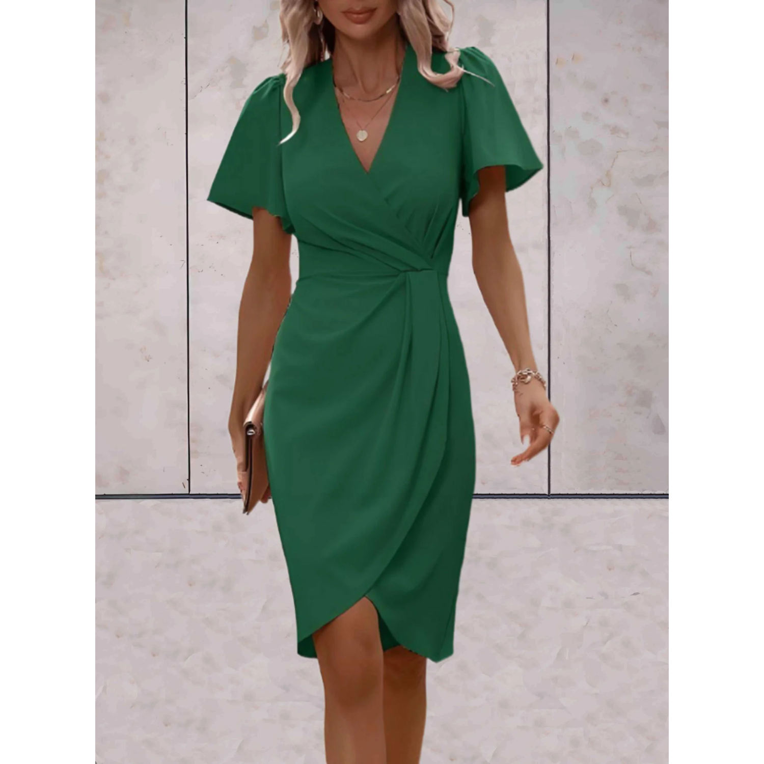 Laura – Sommerchic Drapierter Kleid