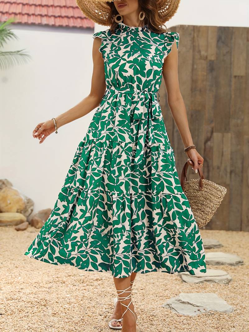 Aurelia – Elegantes Kleid mit Rüschensämlern für Frühling und Sommer