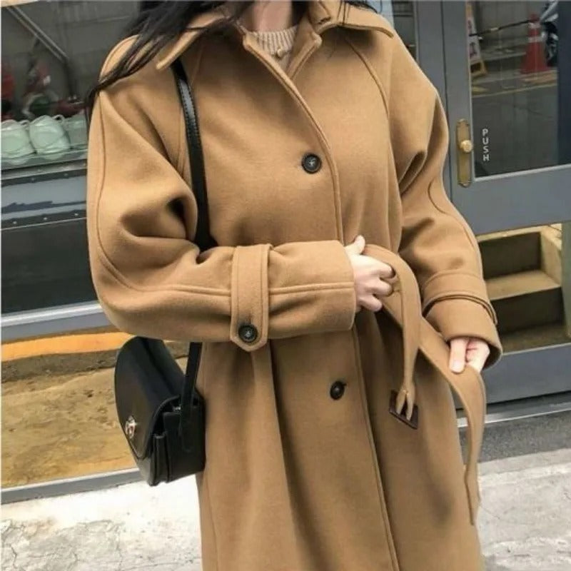 Rosella - Elegante Overcoat mit Gürtel aus Wollmischung für mühelosen Stil