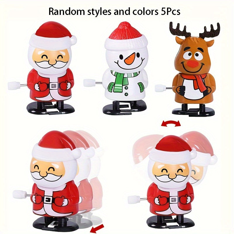 5 Stück Mini Aufziehhart Weihnachtsspielzeug
