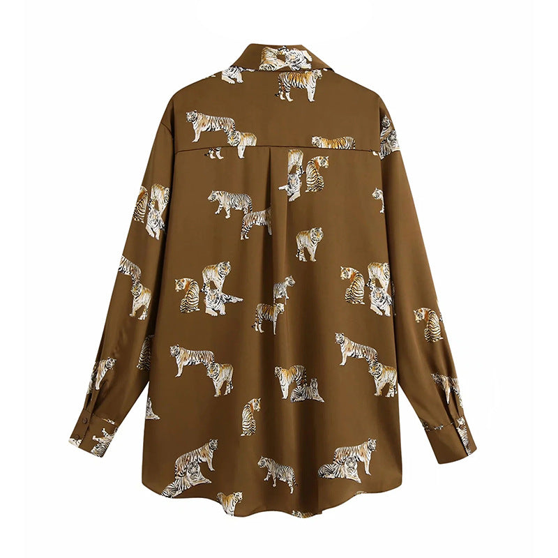 Sienna Klassische Leopardbluse