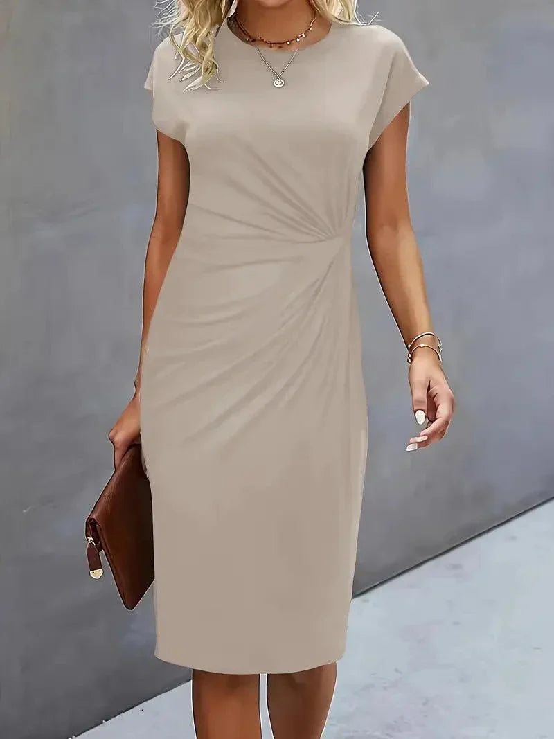 Emilia Kleine Kleid mit Rundhalsausschnitt – Elegante und Zeitlose Passform