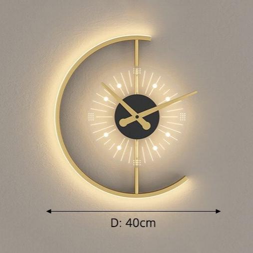 LunaTime - Modernes Wanduhr im Mondphasen-Design mit sanftem Licht