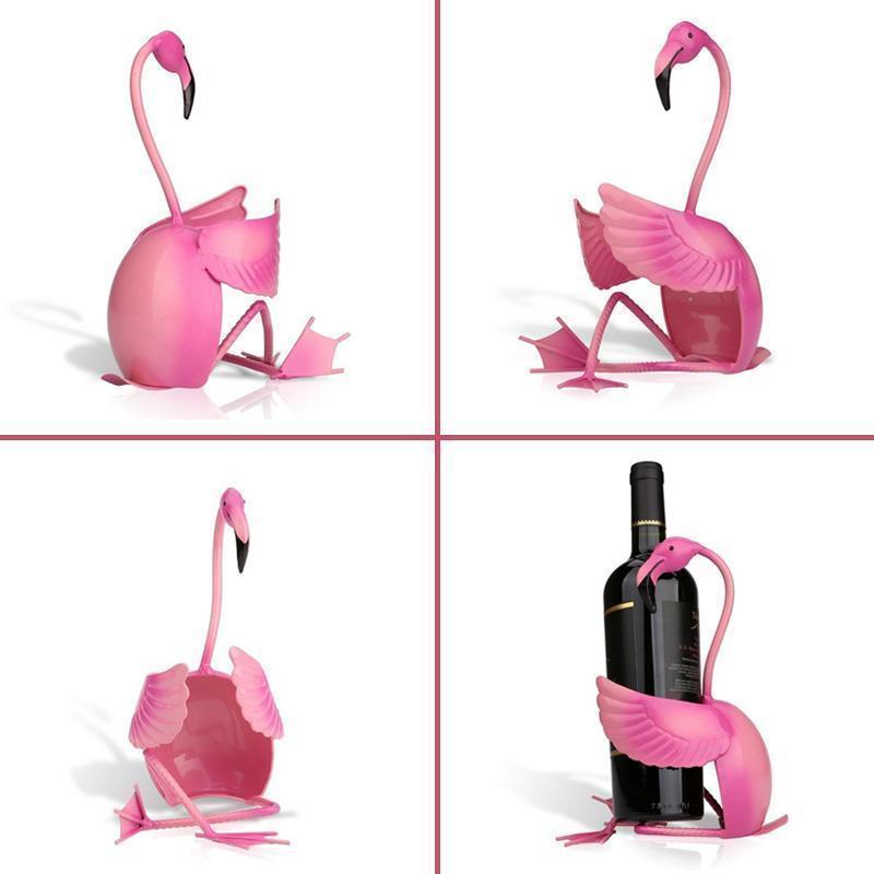 WineFlare Einzigartiger Flamingo Weinständer mit dekorativen Details