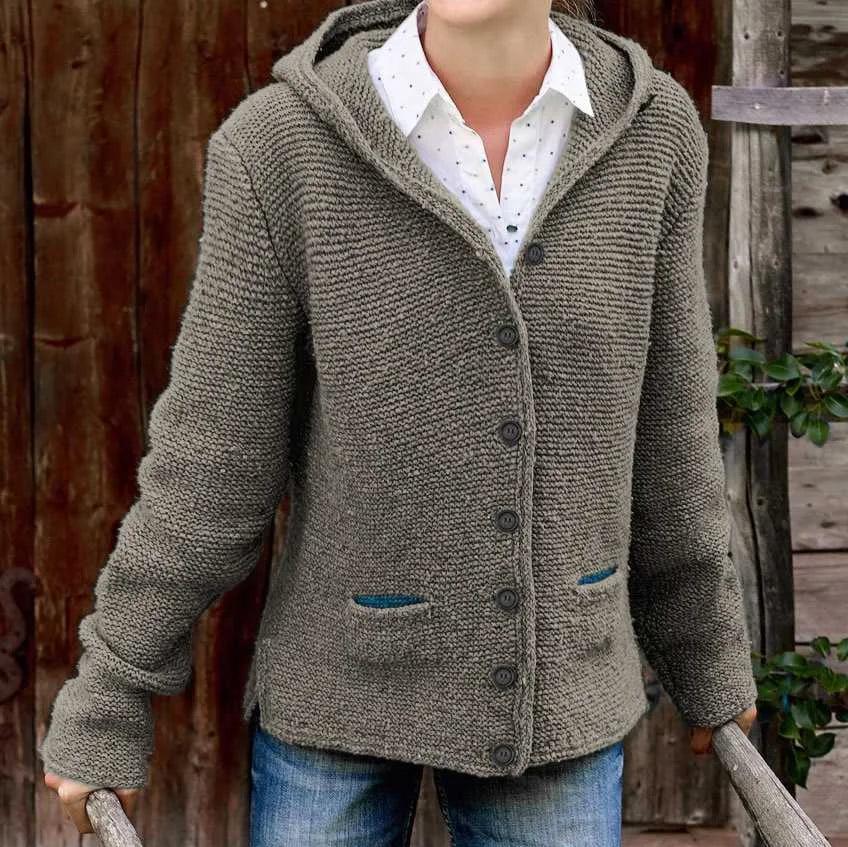 Emily gestrickte Jacke mit Knöpfen
