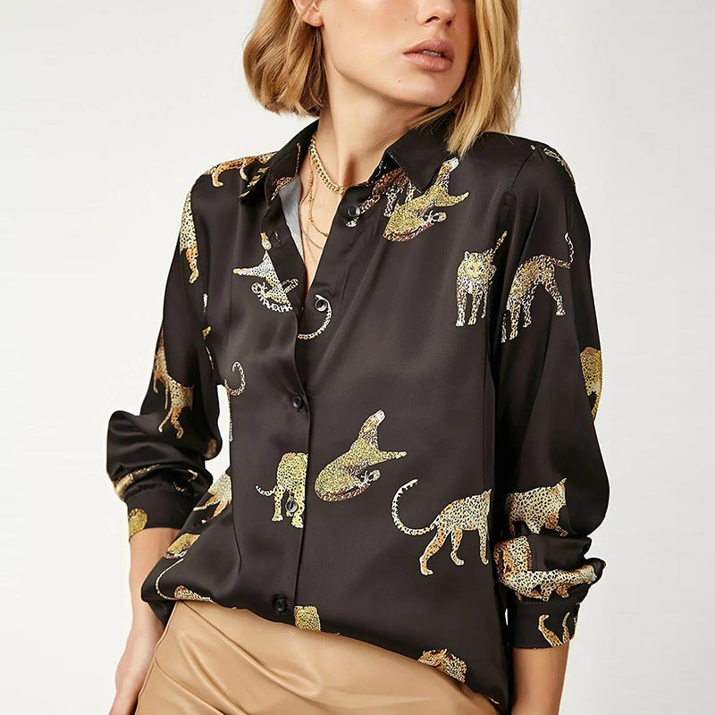 Sienna Klassische Leopardbluse