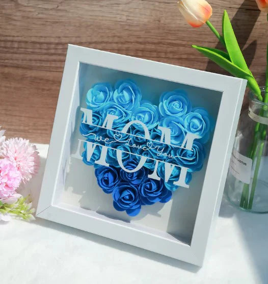 Persönliches Blumenherz mit Namen – Einzigartiges Geschenk zum Muttertag