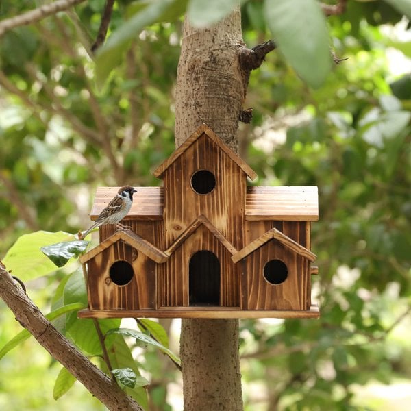 WillowNest funktionelles Holzvogelhaus