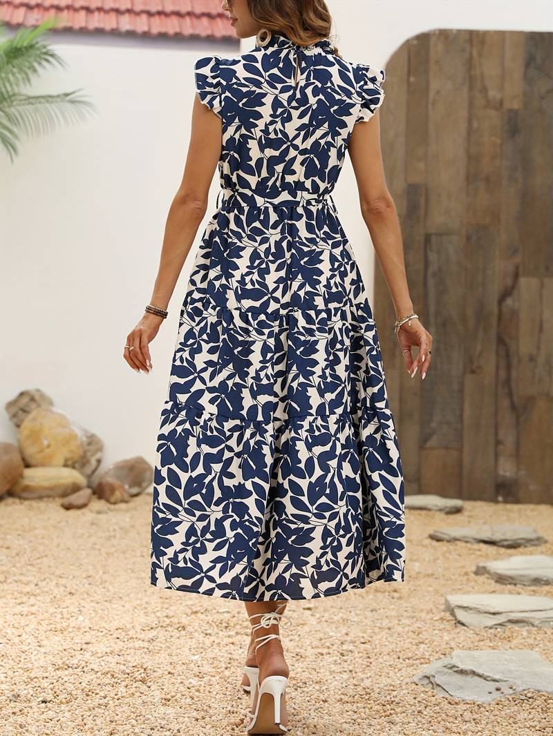 Aurelia – Elegantes Kleid mit Rüschensämlern für Frühling und Sommer
