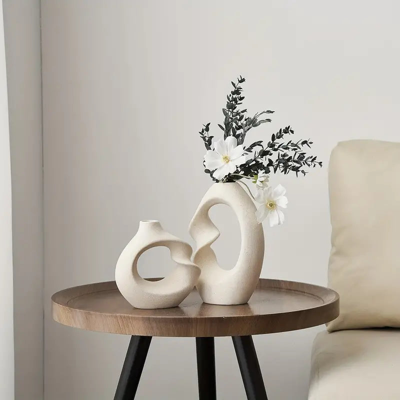 FormaNova Keramikvaseset – Modernes asymmetrisches skulpturales Vase-Set