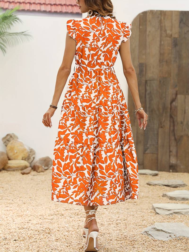Aurelia – Elegantes Kleid mit Rüschensämlern für Frühling und Sommer
