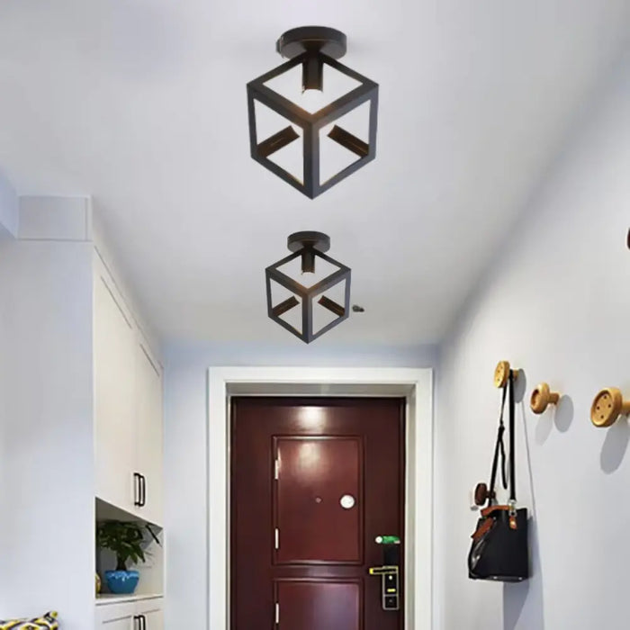 GeoGlow - Minimalistische geometrische Würfel-Deckenleuchte