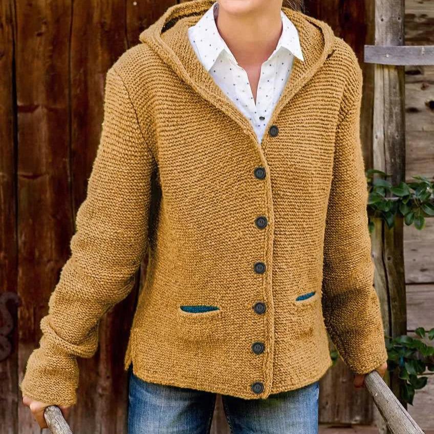 Emily gestrickte Jacke mit Knöpfen