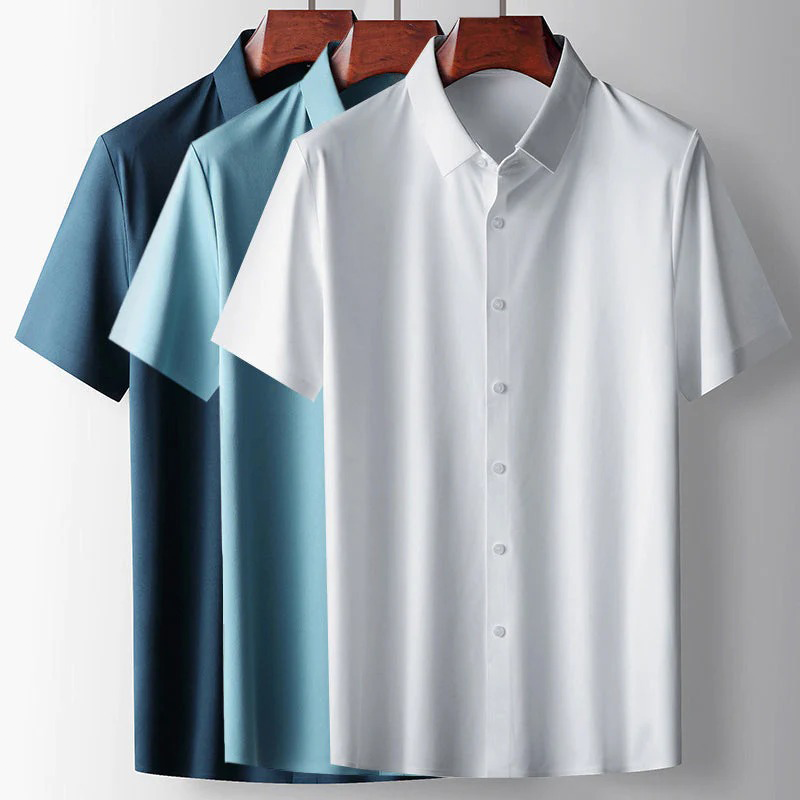 Stevan - Klassisk mænds solid button-down polo
