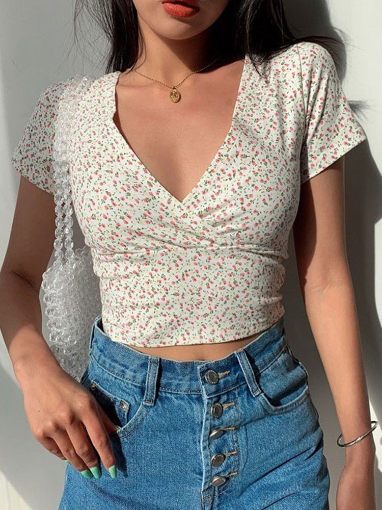 Florales Crop-Top