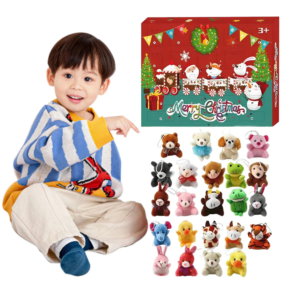 Plüschtiere mit Min Tieren Weihnachts-Adventskalender