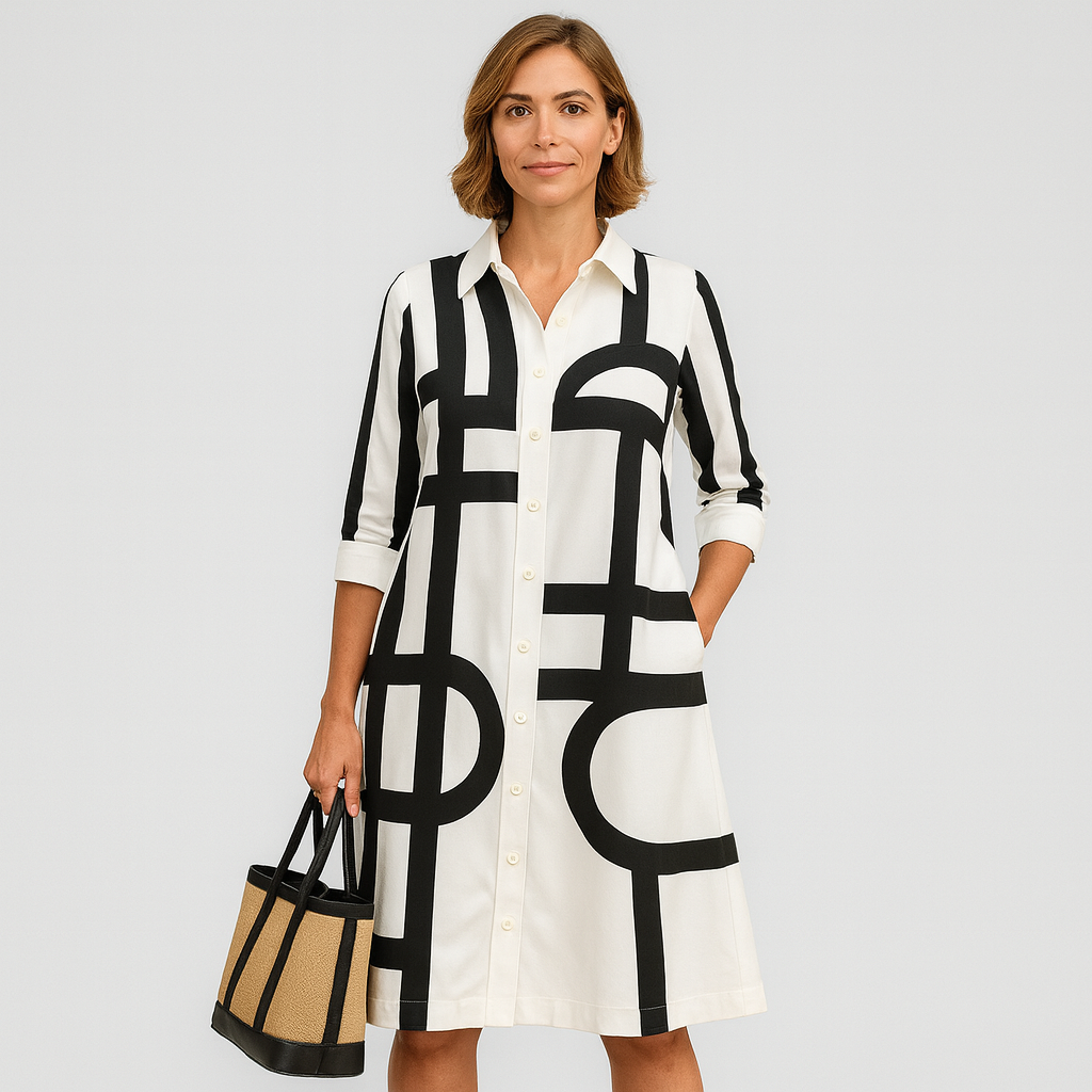 Alviora | Urban Allure Grafik-Hemdkleid