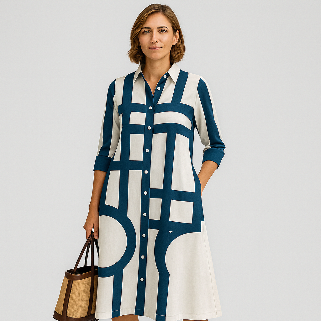Alviora | Urban Allure Grafik-Hemdkleid
