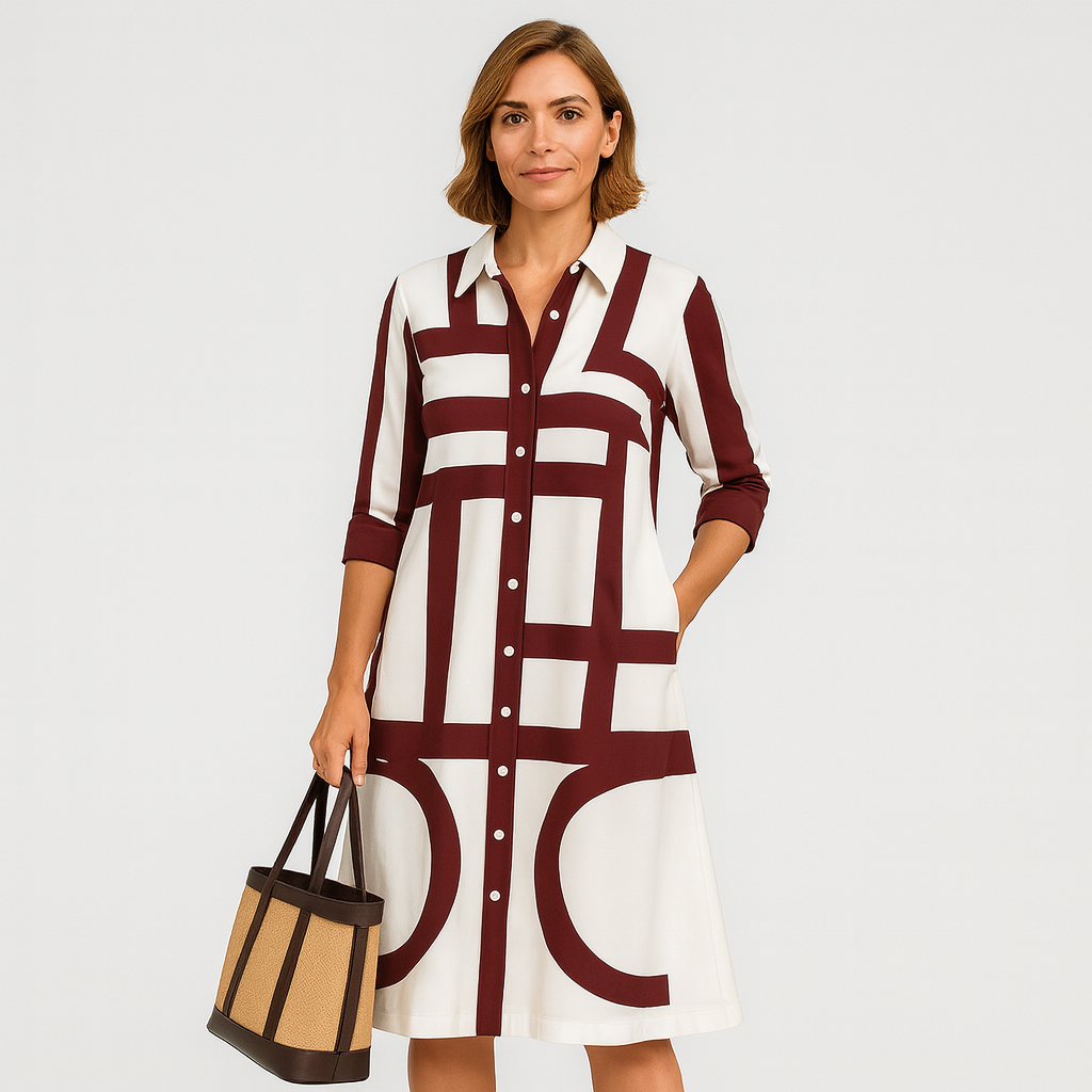 Alviora | Urban Allure Grafik-Hemdkleid