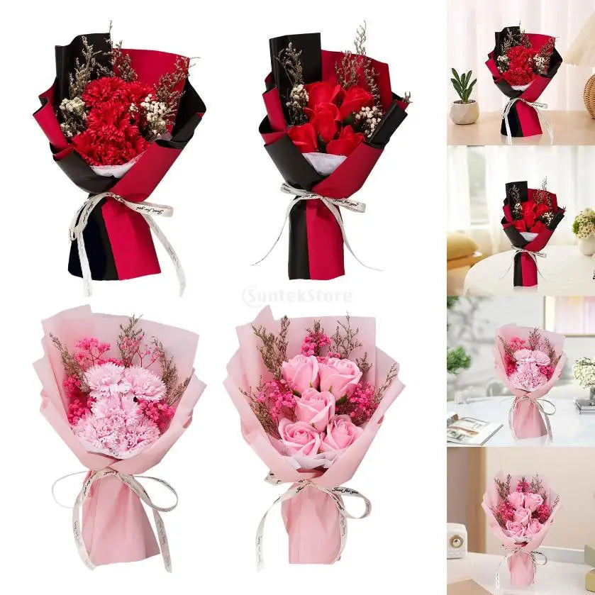 Künstlicher Seifenblumenstrauß