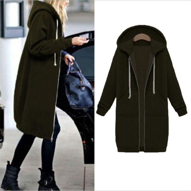 Delta | Stylische Lange Hoodie-Jacke für Damen