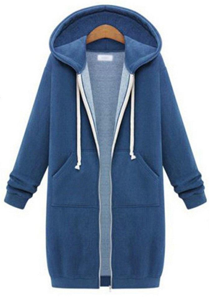 Delta | Stylische Lange Hoodie-Jacke für Damen