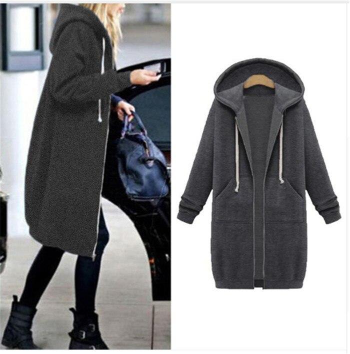Delta | Stylische Lange Hoodie-Jacke für Damen
