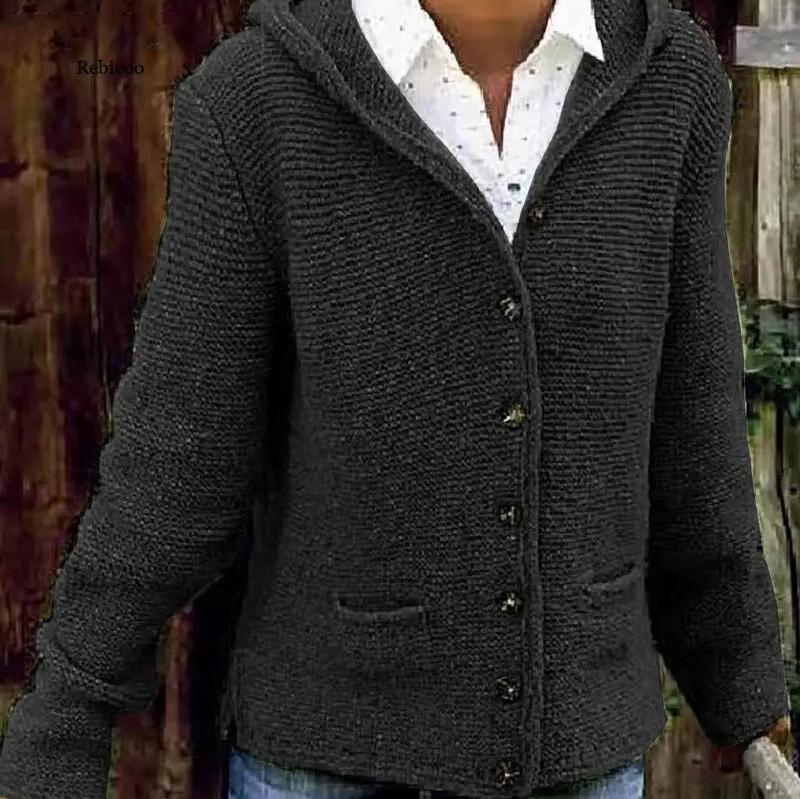 Emily gestrickte Jacke mit Knöpfen