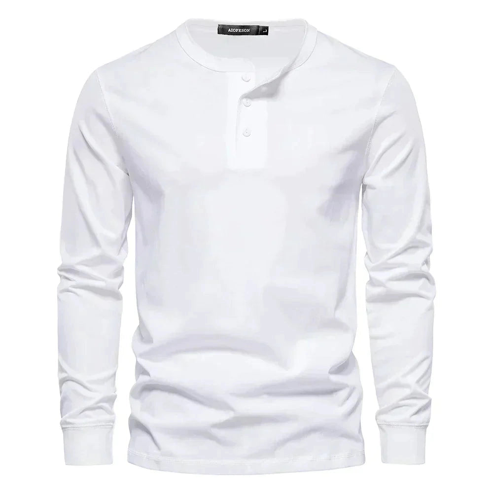 Emil Langärmelige Henley-Shirt – Schlanke Passform und Zeitloses Design
