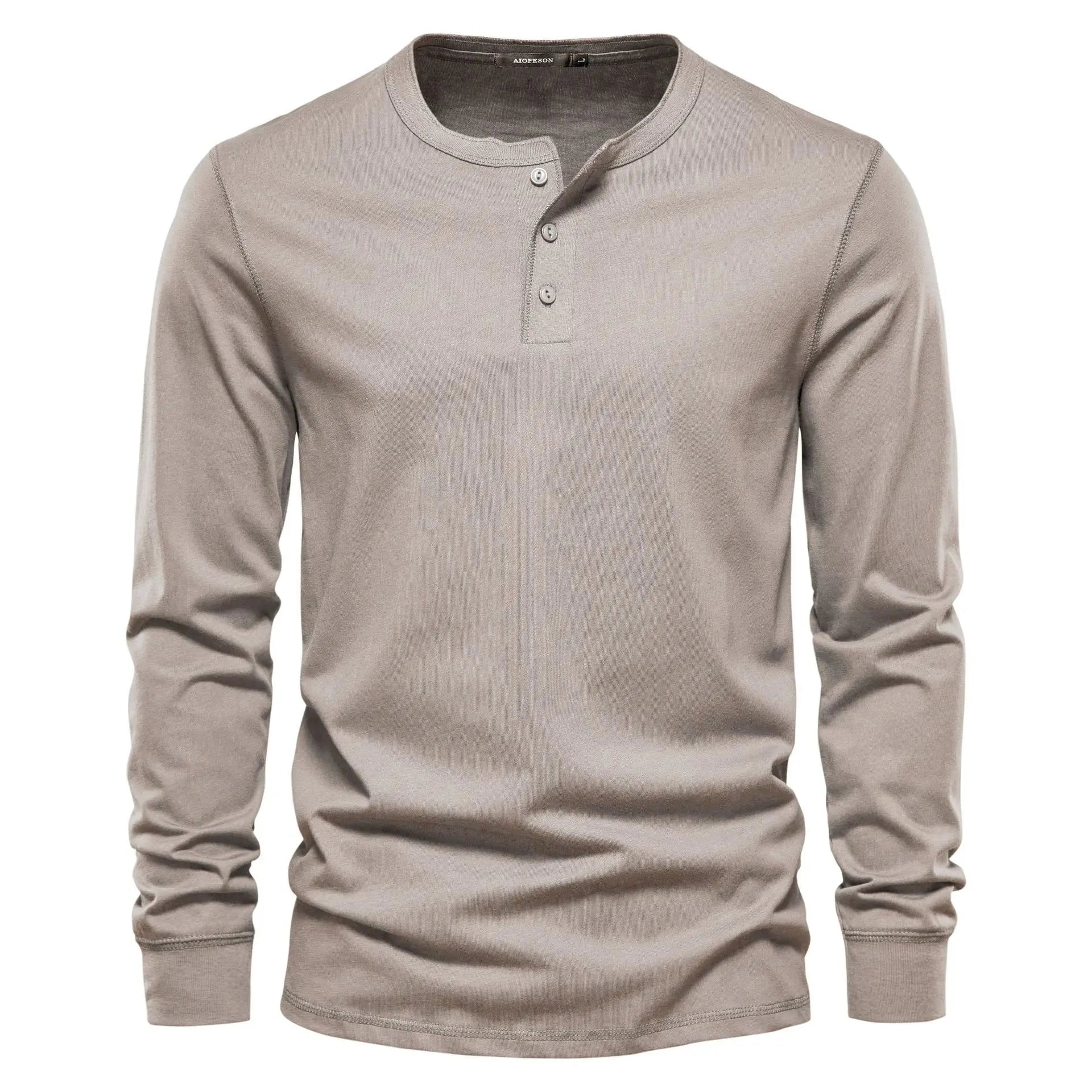 Emil Langärmelige Henley-Shirt – Schlanke Passform und Zeitloses Design