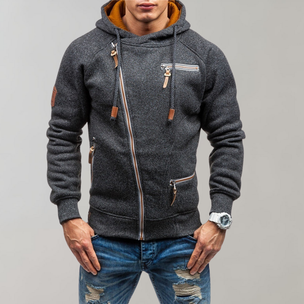 Moderner | Lucas Hoodie-Jacke mit stylischem Reißverschluss