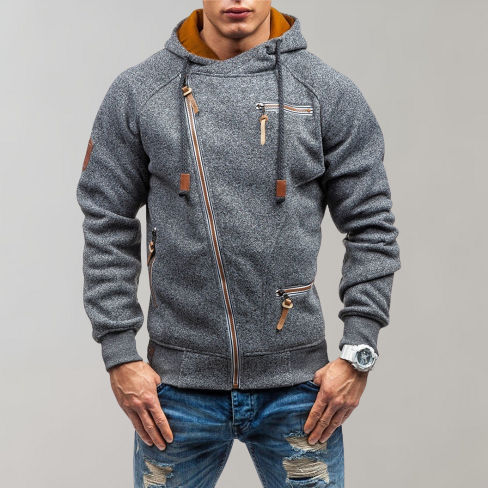 Moderner | Lucas Hoodie-Jacke mit stylischem Reißverschluss