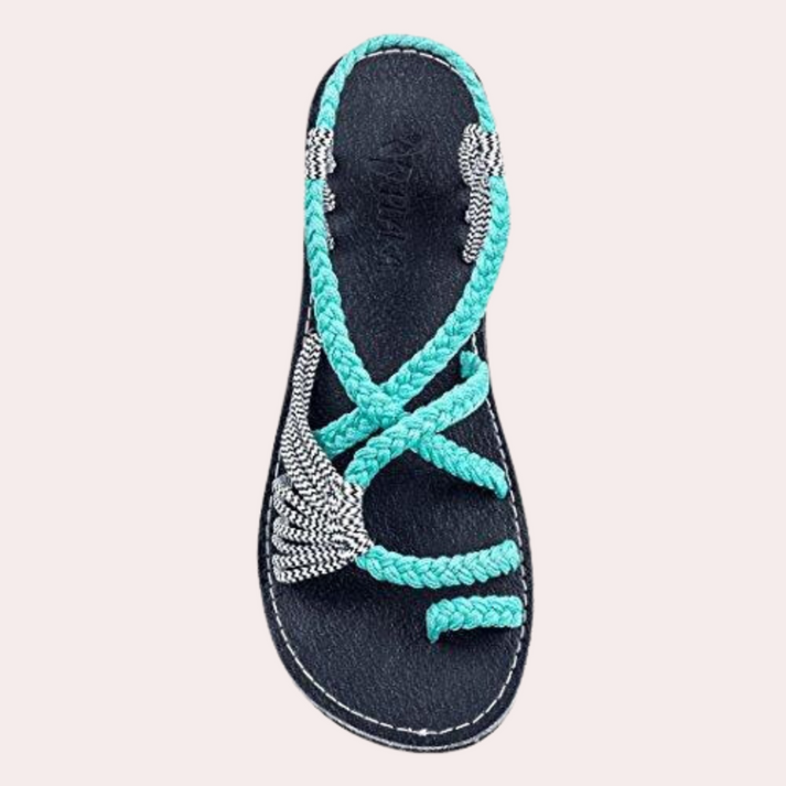 Famela - Schicke gewebte Knoten-Sandalen