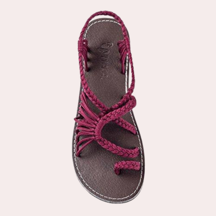 Famela - Schicke gewebte Knoten-Sandalen