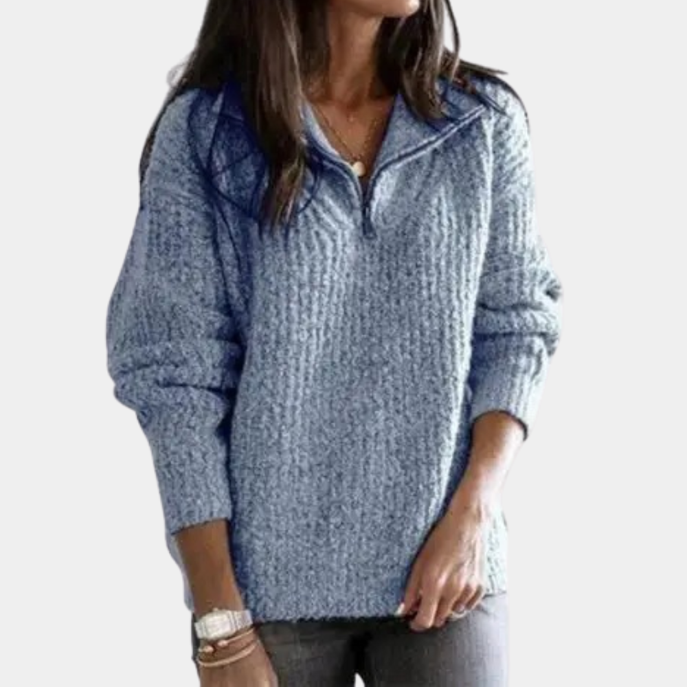 Ella - Warmer Halbzip-Pullover