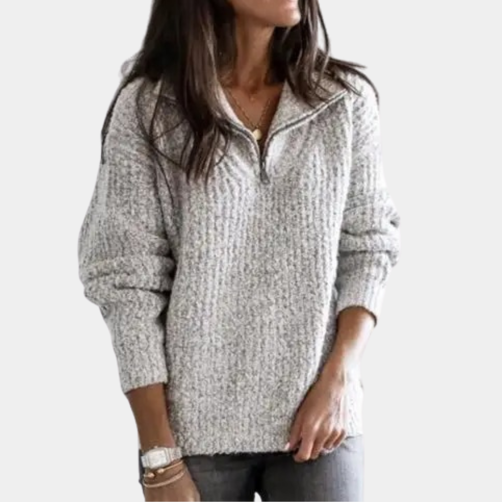 Ella - Warmer Halbzip-Pullover