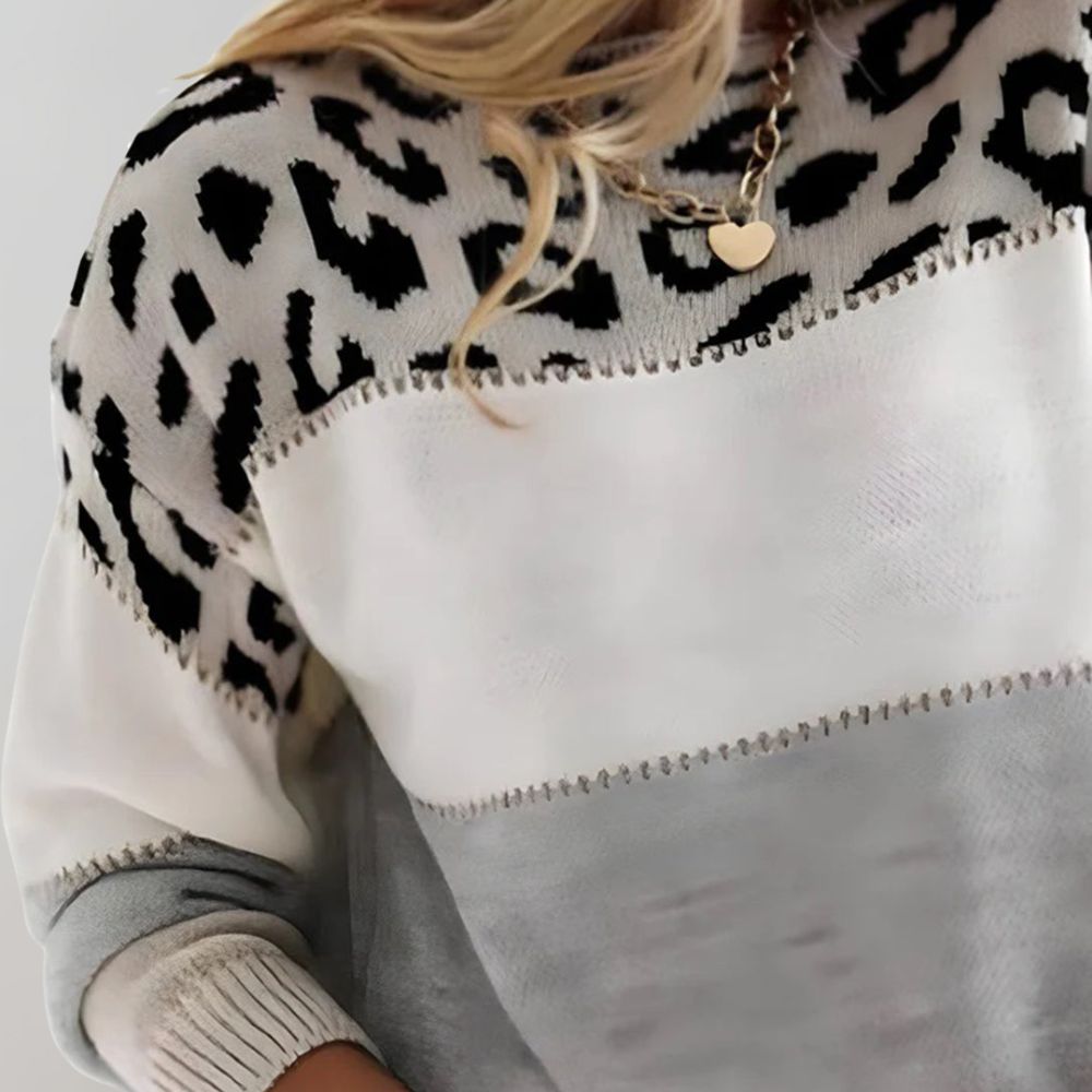 Liva Elegante Leopard Strickjacke – Stil und Komfort in Perfekter Harmonie