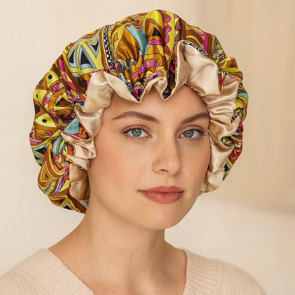 Helen - Stilvolle Satin Schlafhaube