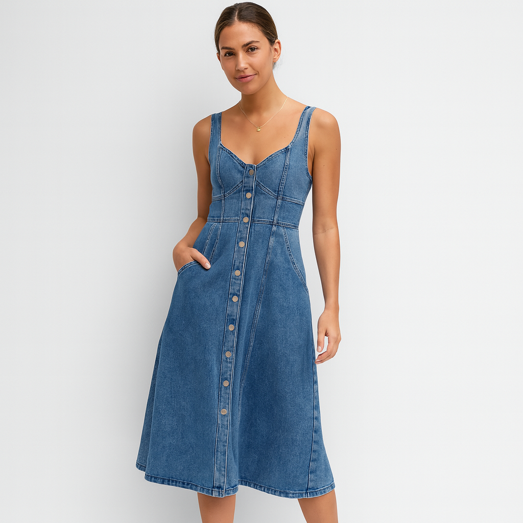 Lucia - Luxus Denim Kleid