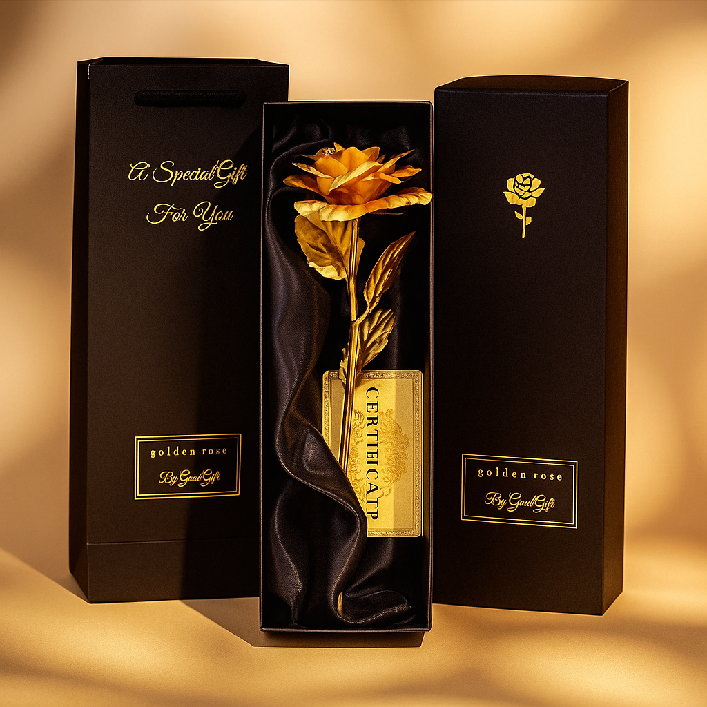 Aurelia 24K Vergoldete Rose – Ein Zeitloses Geschenk in Luxuriösem Geschenkkarton