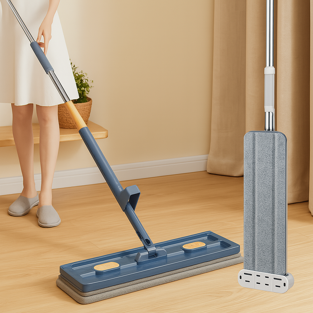 FlatMop - Der ultimative Wischmopp mit rotierenden und adjustable Funktionen