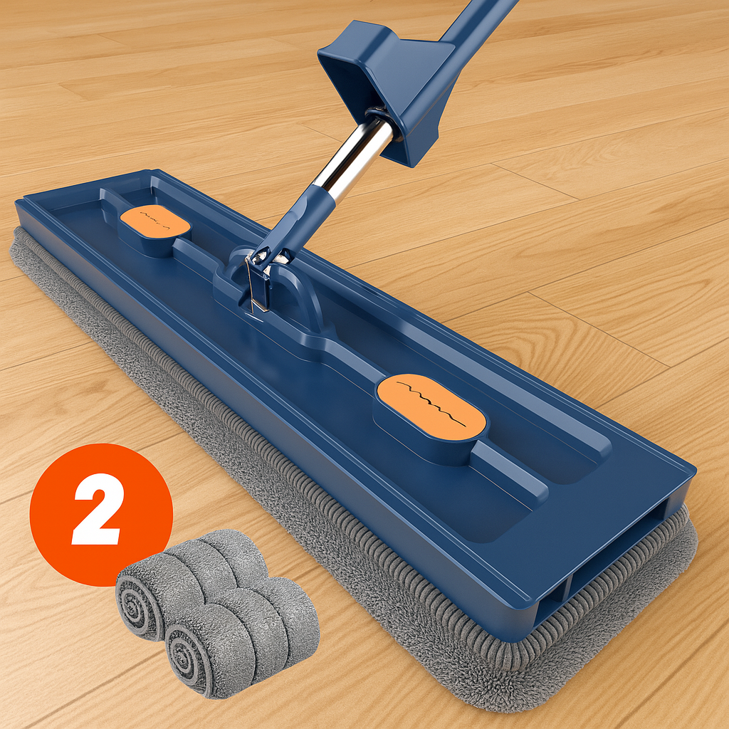 FlatMop - Der ultimative Wischmopp mit rotierenden und adjustable Funktionen