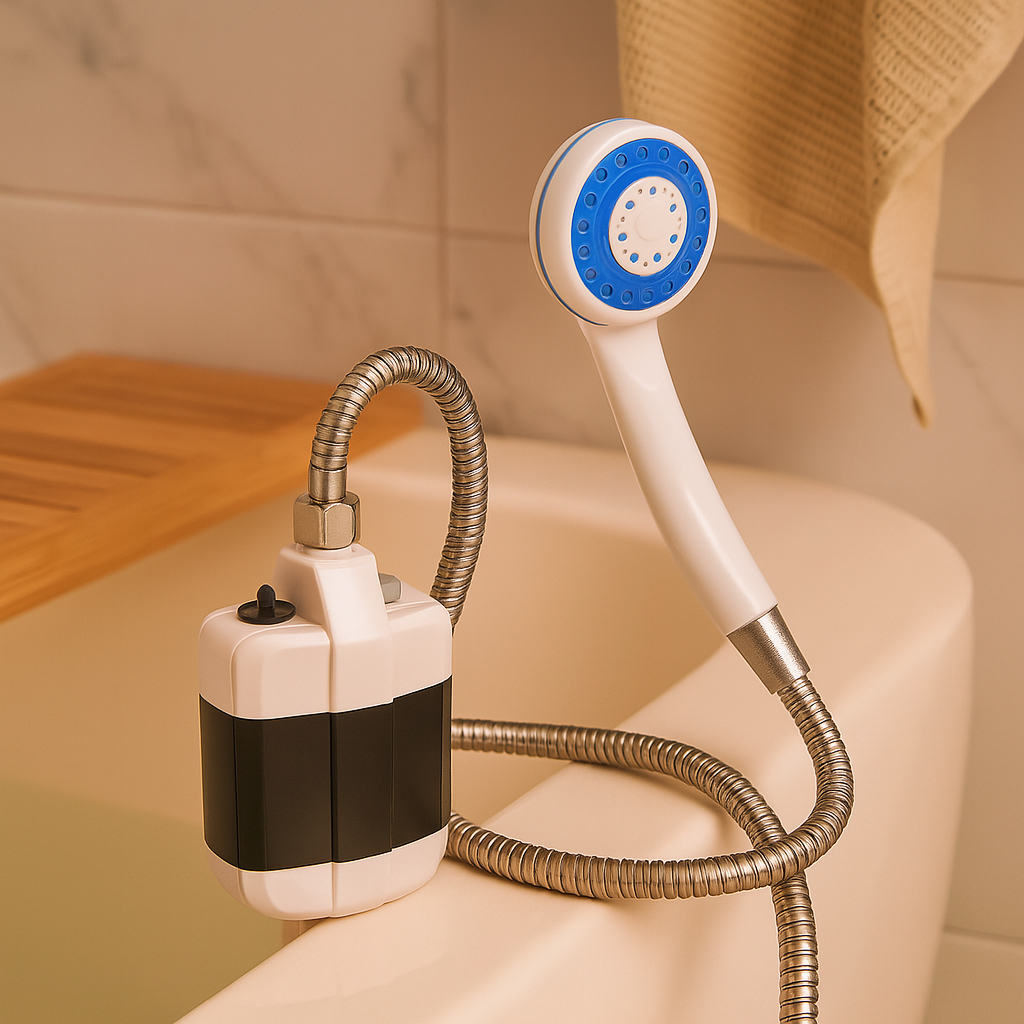 Aquacharge tragbare elektrische Dusche