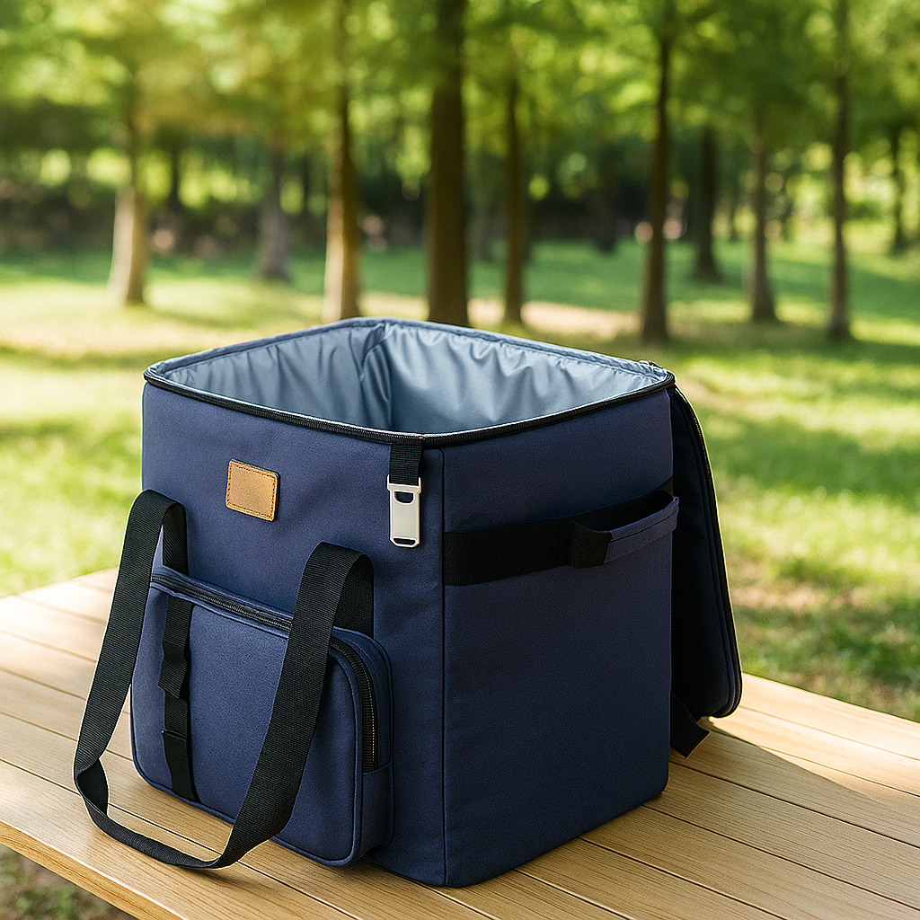 Große, faltbare Kühltasche – Multifunktionale Picknick- & Campingtasche mit mehreren Fächern