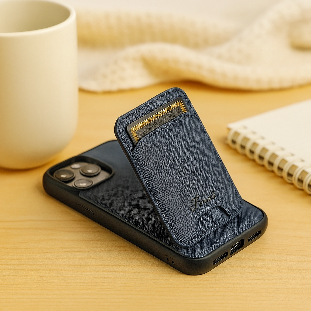 2-in-1-Magnethülle für iPhone 15 Pro Max/14 Plus/13/12 – PU-Leder, kabelloses Laden möglich
