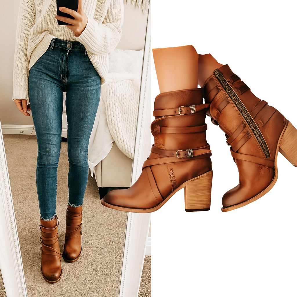 Aurelia – Damen Ankle Boots mit Vintage-Charme & modernem Absatz