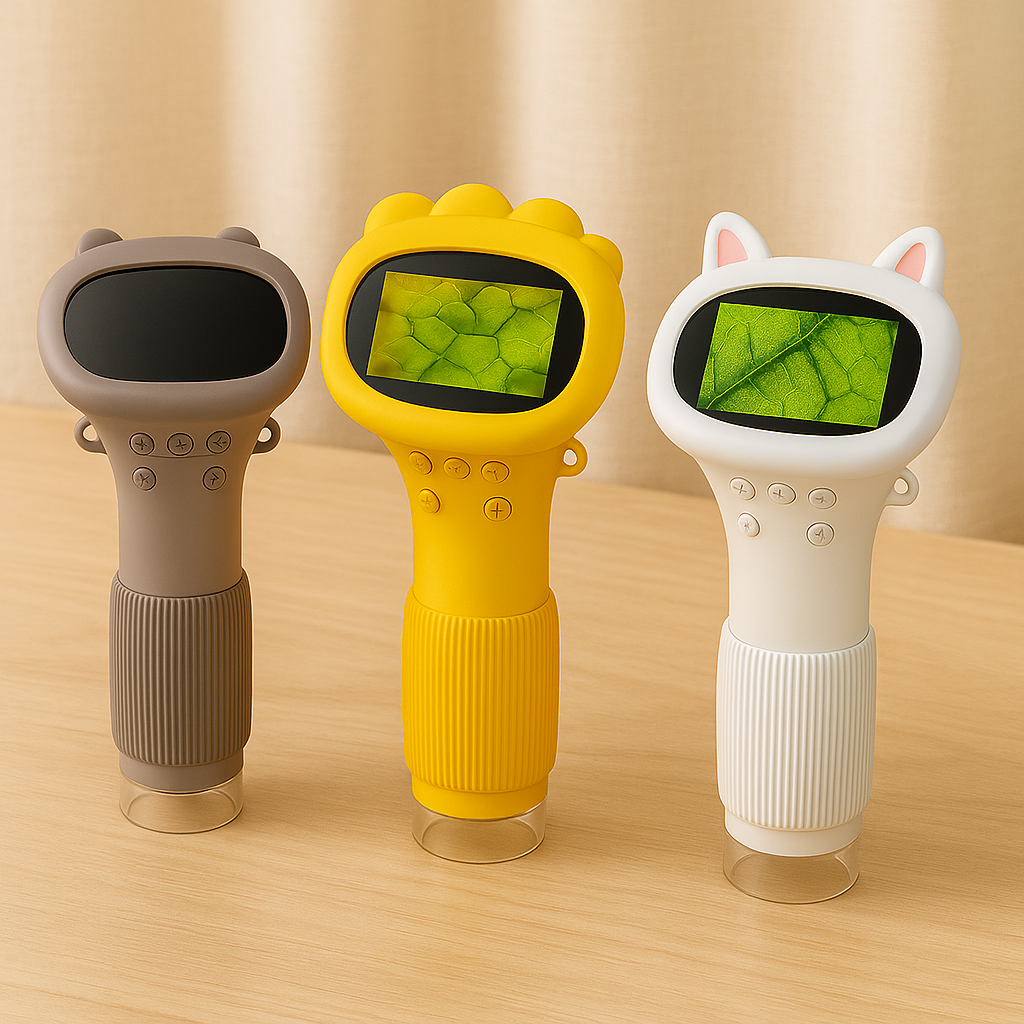 Digitale Lupe für Kinder – Mini-Elektronikgerät mit Kamera, Bildschirm und LED-Leuchten
