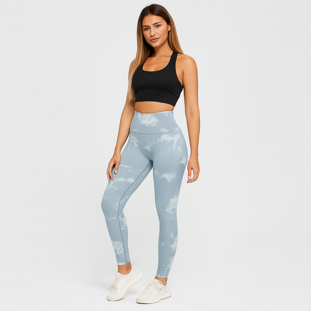 Elegante Marmor-Batik-Yoga-Leggings – Stylische und sportliche Activewear für Damen