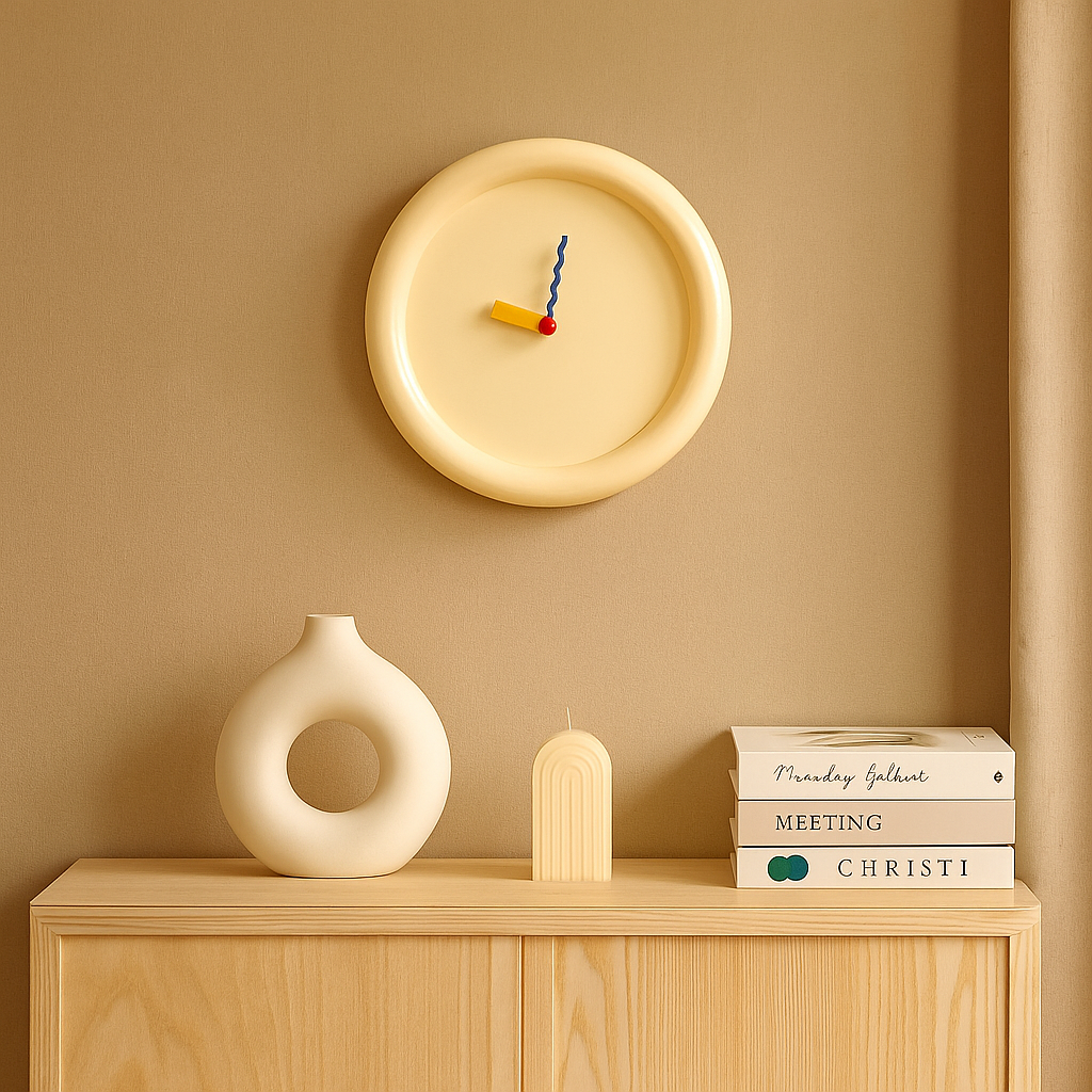 TimePop – Buntes geometrisches Wanduhren im Memphis-Stil mit mutigem künstlerischem Design